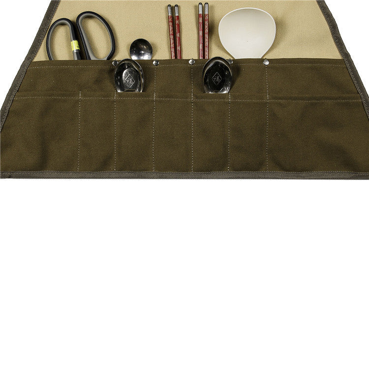 Outdoor Tableware Canvas Storage Bag Portable