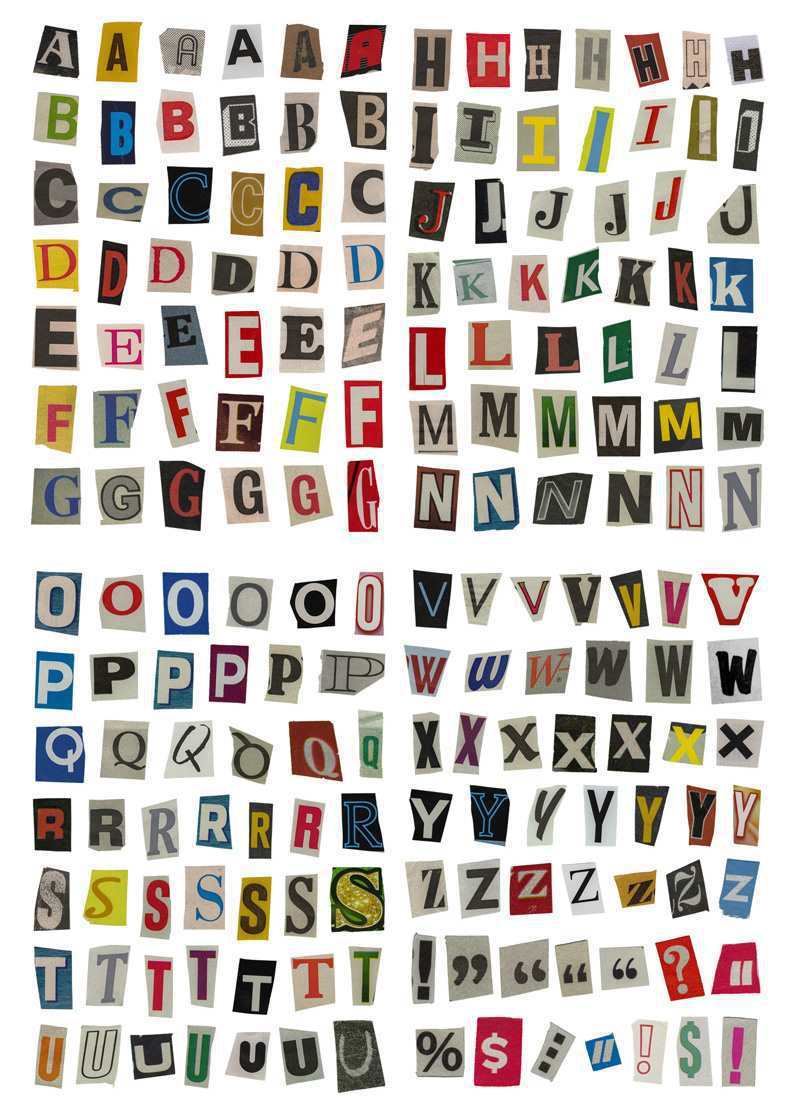 English Letters And Numbers Symbol Label Sticker Material Decoration Stickers