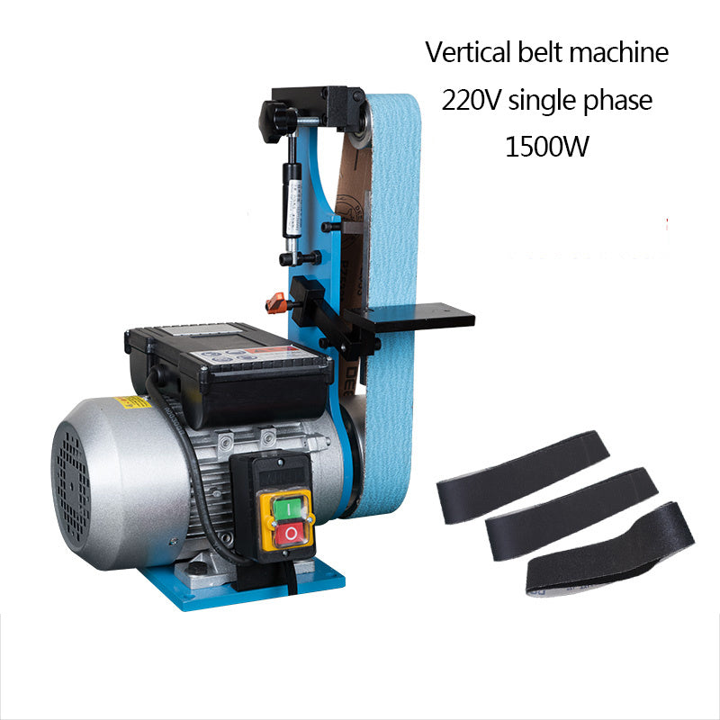 Small Vertical Sanding Belt Machine Electric Burr Woodworking Grinding Polishing Machine